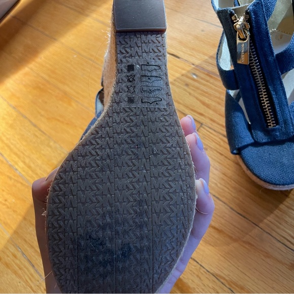Michael Kors Denim Wedges with Zipper - Picture 4 of 9